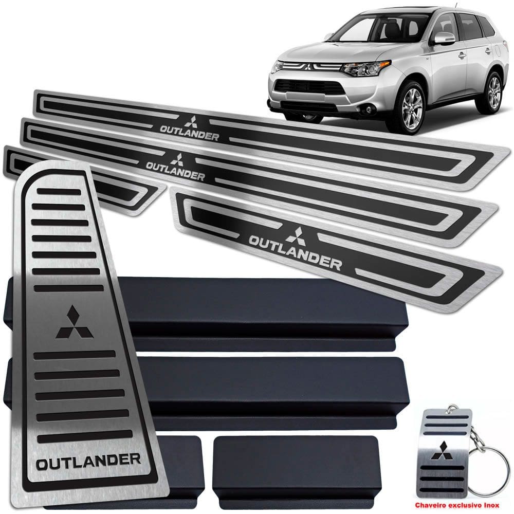 Soleiras E Descanso Outlander 2014 A 2017 Preto Alto Relevo