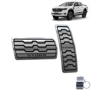 Pedaleira Automático Aço Inox Ford Ranger Storm Preto