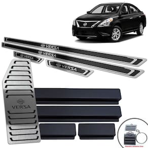 Soleiras +Vinil + Descanso Nissan Versa 2015/2020 Preto