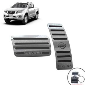 Pedaleiras Em Aço Inox Nissan Frontier 2018/2020 Preto