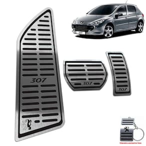 Pedaleiras Com Descanso Peugeot 307 Automático Preto