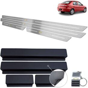Soleira Chevrolet Prisma 2006 A 2012 Prata Baixo Relevo