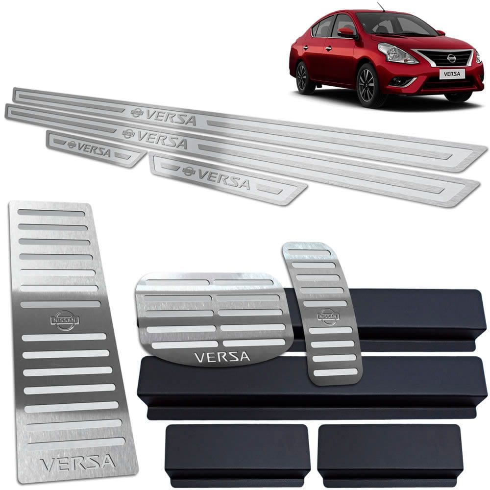 Soleira Pedaleira Auto Descanso Versa 2012 A 2014 Prata AR