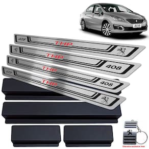 Soleira + Vinil Peugeot 408 THP 2012/2019 Preto Baixo Relevo