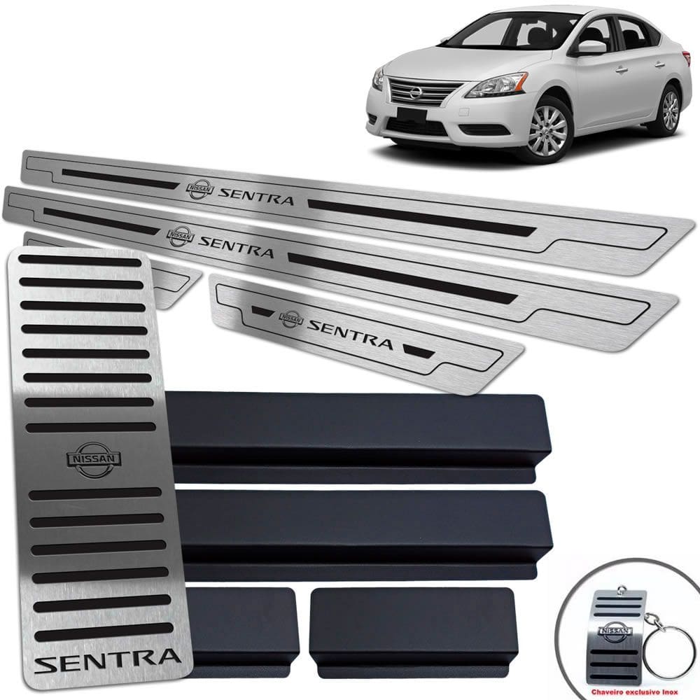 Soleira Com Descanso Sentra 2014/2016 Preto Baixo Relevo