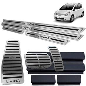 Soleira Pedaleira Descanso Livina 2010/2014 Preto BR Auto