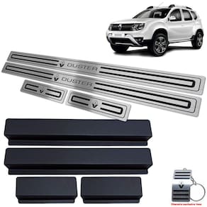 Soleira Em Aço Inox Duster 2011/2020 Preto Baixo Relevo