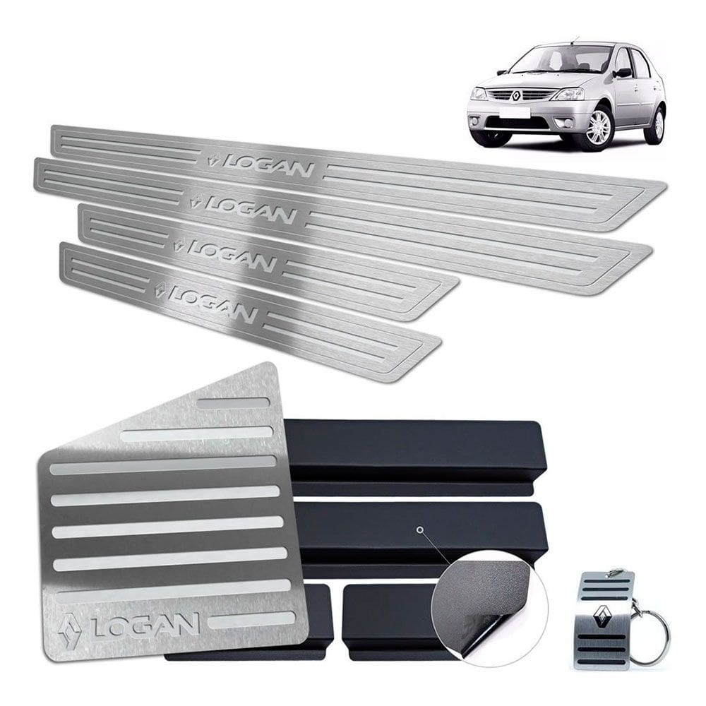 Soleira E Descanso Logan 2007 a 2010 Prata Baixo Relevo