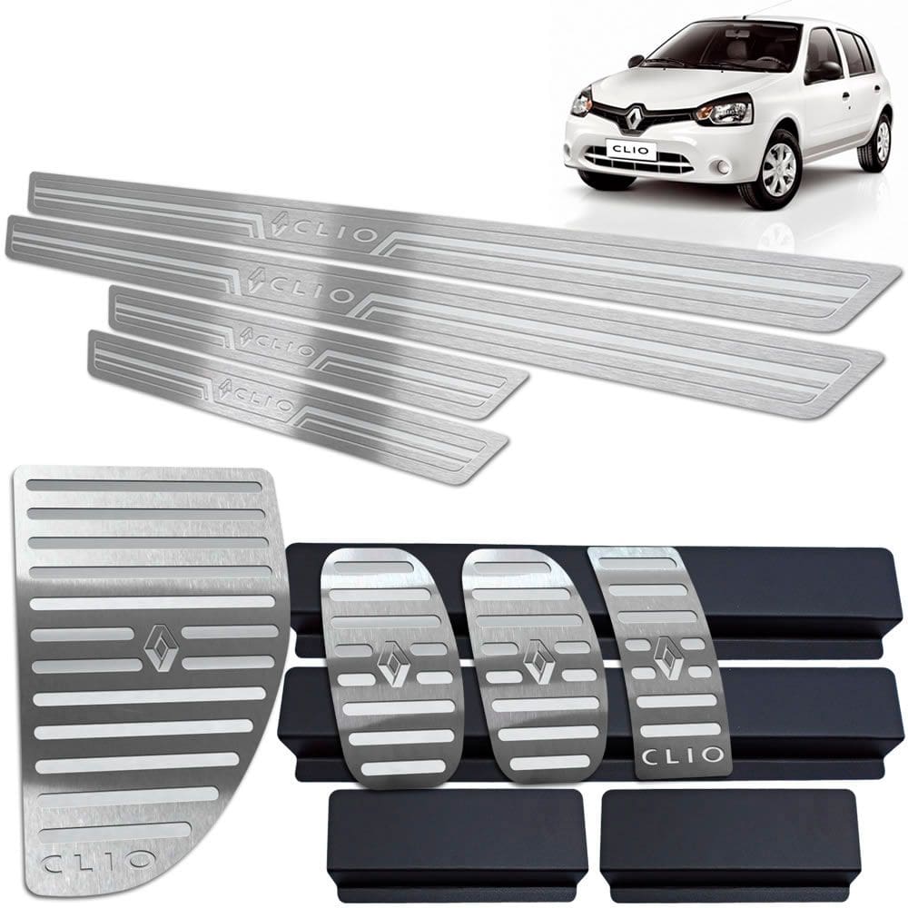 Soleira Pedaleira Descanso Clio 2013/2019 Prata BR 4 Portas