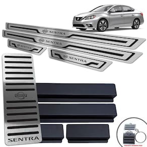 Soleiras + Descanso Sentra 2017 A 2020 Preto Baixo Relevo