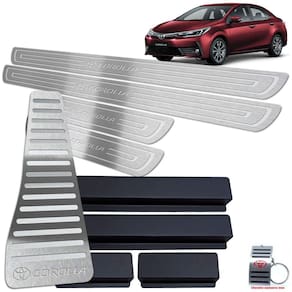 Soleira Com Descanso Corolla 2014 A 2019 Prata Baixo Relevo