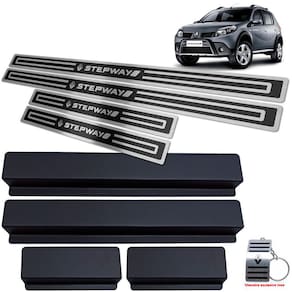 Soleiras Sandero Stepway 2008/2013 Preto Alto Relevo