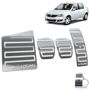 Descanso + Pedaleiras Renault Logan 2011 A 2013 Prata