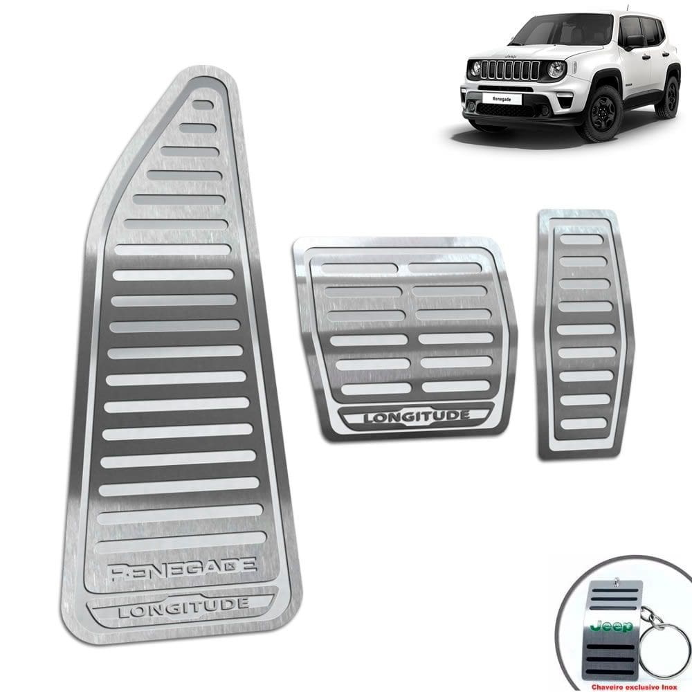 Descanso de Pé + Pedaleira Jeep Renegade Longitude Prata