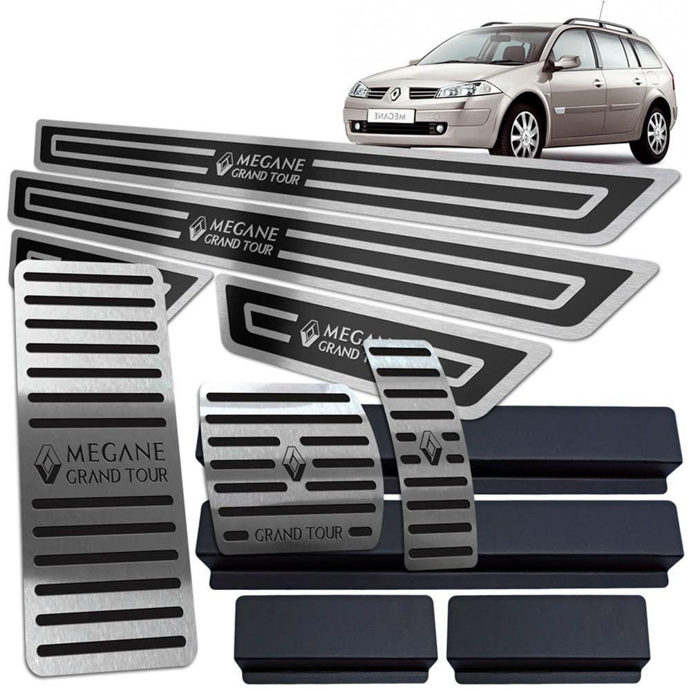 Kit Megane Grand Tour Automático 2007/2013 Preto Alto Relevo