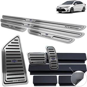 Soleira Pedaleira Descanso Corolla Hybrid 2020 Preto BRelevo