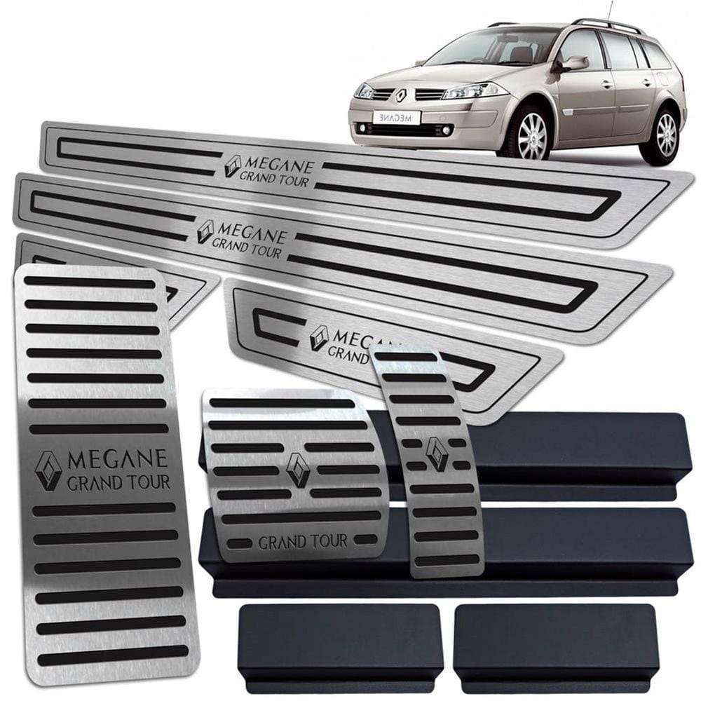 Kit Megane Grand Tour Auto 2007/2013 Preto Baixo Relevo