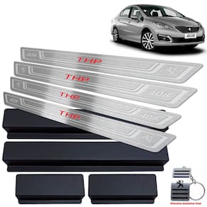 Soleira + Vinil Peugeot 408 THP 2012/2019 Prata Baixo Relevo