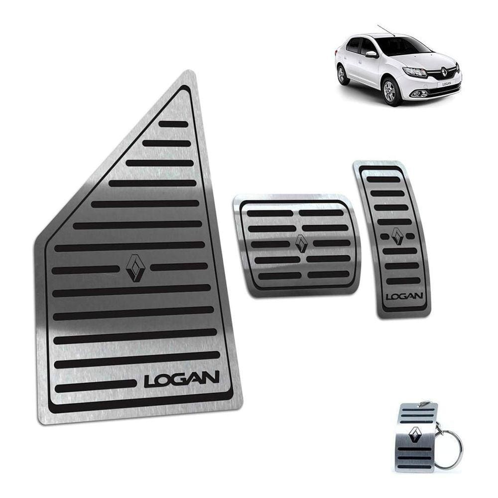 Descanso + Pedaleira Automático Logan 2020 Preto