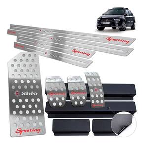Kit Stilo Sporting 2007 A 2011 Manual Prata Baixo Relevo