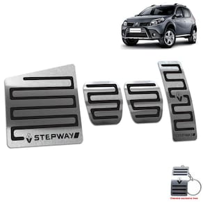 Descanso + Pedaleiras Sandero Stepway 2008/2013 Preto