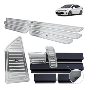 Soleira Pedaleira Descanso Corolla Hybrid 2020 Prata ARelevo