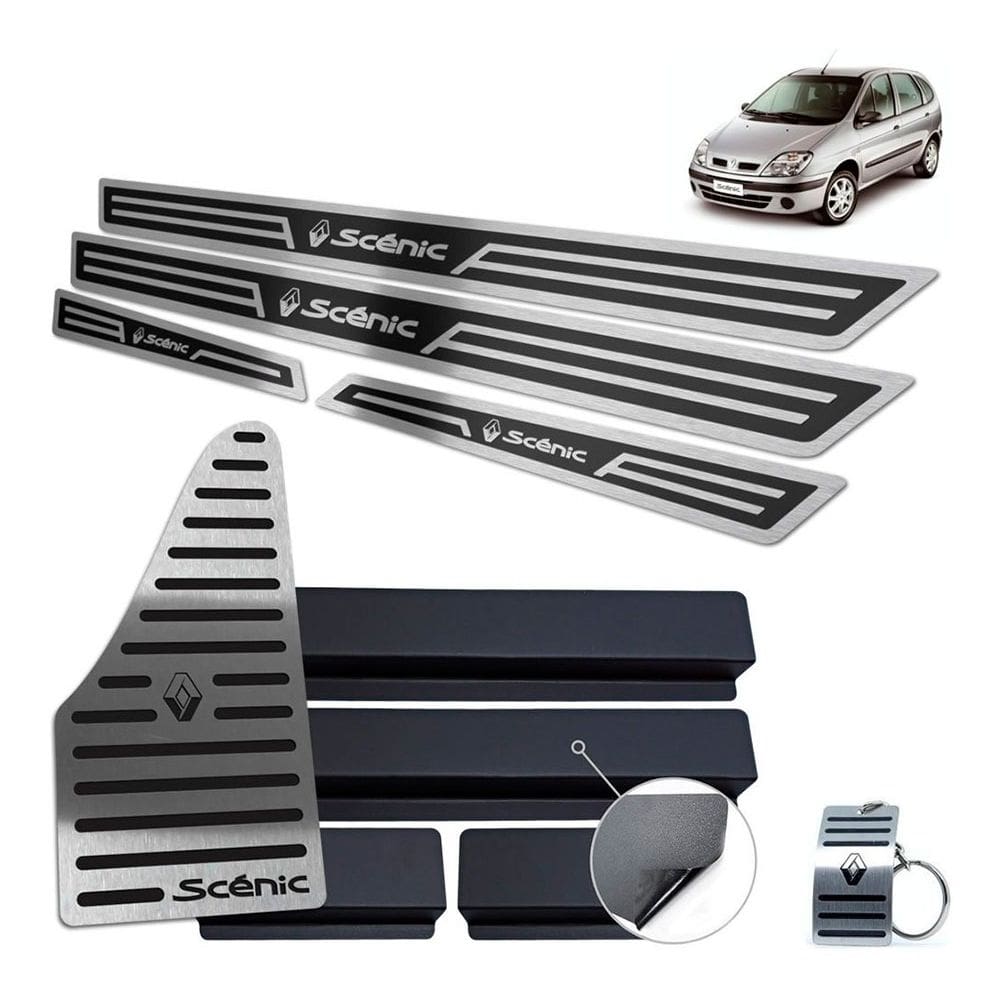 Soleiras + Descanso Scenic 2001 a 2011 Preto Alto Relevo