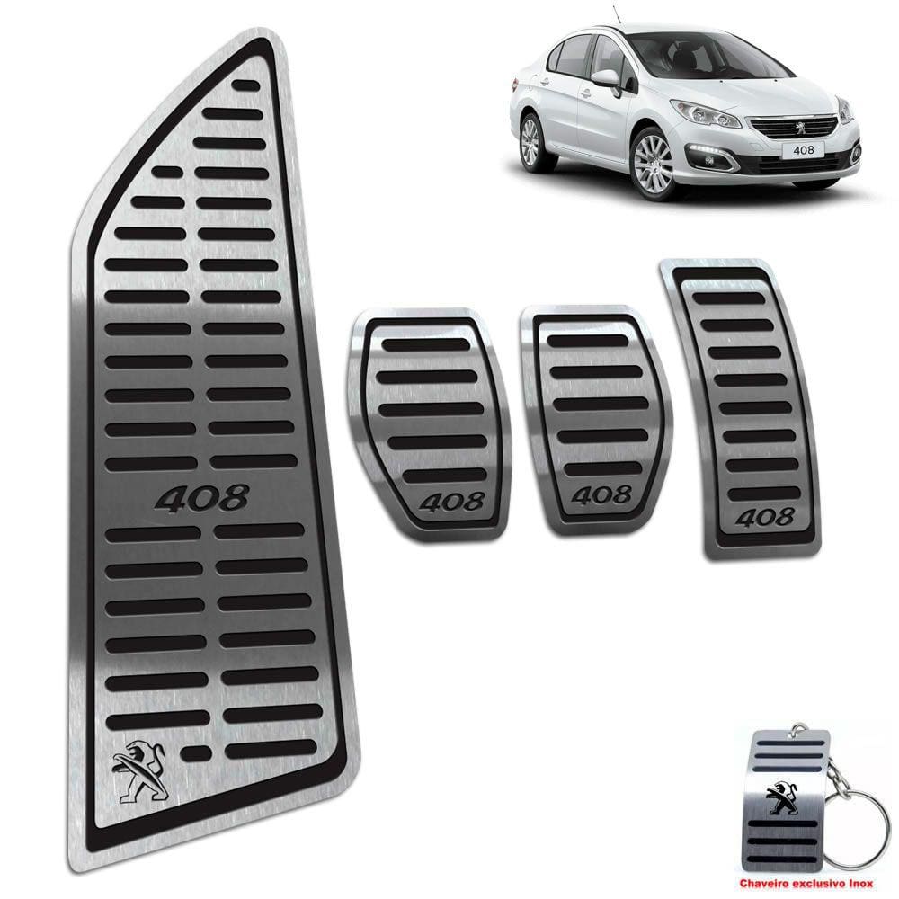 Pedaleira Com Descanso Peugeot 408 2011/2019 Manual Preto