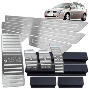 Kit Megane Grand Tour Manual 2007/2013 Prata Baixo Relevo