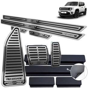 Descanso Pedaleira Soleira Jeep Renegade Longitude Preto