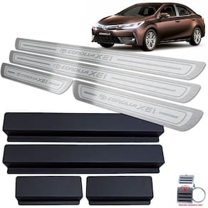 Soleiras Toyota Corolla Xei 2014/2019 Prata Alto Relevo