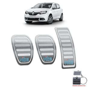 Pedaleira Manual Renault Sandero Vibe 2018 2019 Prata