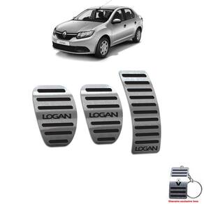 Pedaleiras Renault Logan 2014 A 2019 Preto Manual