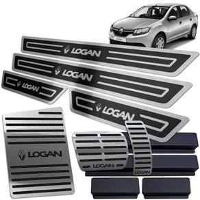 Descanso Pedaleira Soleira Logan 2014 A 2019 Preto AR Auto