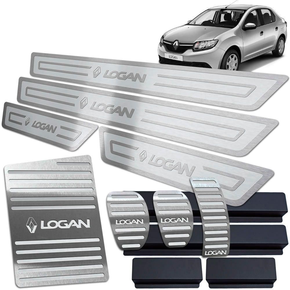 Descanso Pedaleira Soleira Logan 2014 A 2019 Prata AR Manual