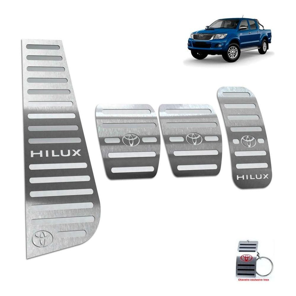 Pedaleira Com Descanso Hilux 2006 a 2012 Manual Prata