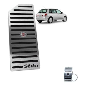 Descanso De Pé Em Aço Inox Fiat Stilo 2003 A 2011 Preto
