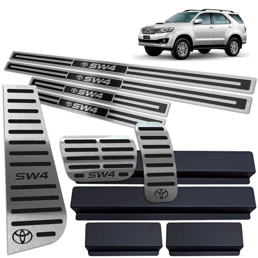 Soleira Pedaleira Descanso Hilux Sw4 2012 A 2015 Preto AR