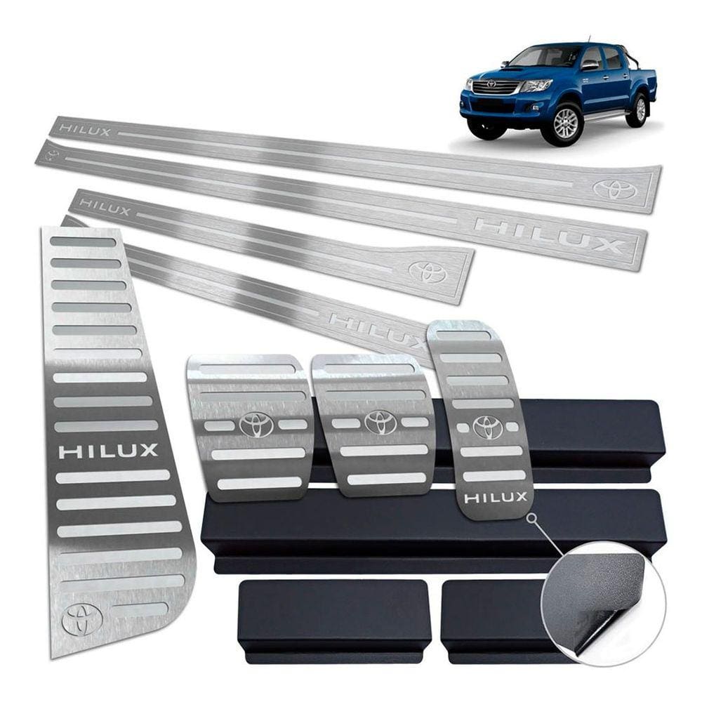 Soleira Pedaleira Manual Descanso Hilux 2006 A 2012 Prata BR