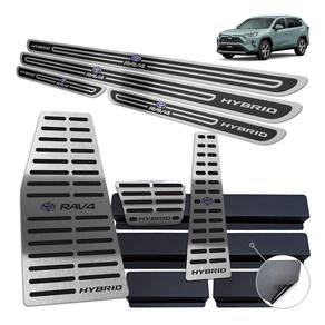 Soleira + Pedaleira Descanso Rav4 Hybrid 2020 Preto Alto R.