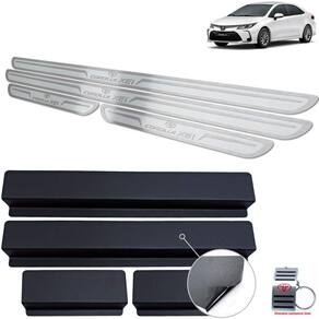 Soleiras Toyota Corolla Xei 2020 Prata Alto Relevo