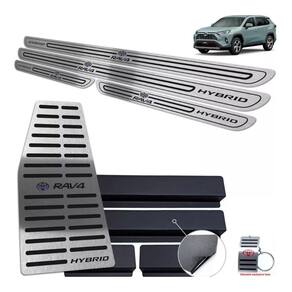Descanso + Soleiras Preto Baixo Relevo Rav4 Hybrid 2020