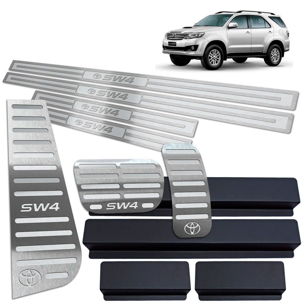 Soleira Pedaleira Descanso Hilux Sw4 2012 A 2015 Prata AR