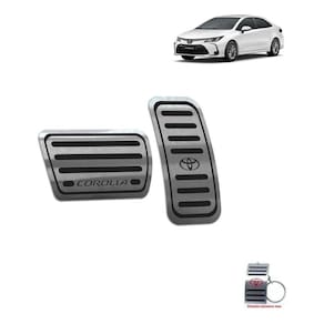 Pedaleira Automático Em Aço Inox Toyota Corolla 2020 Preto