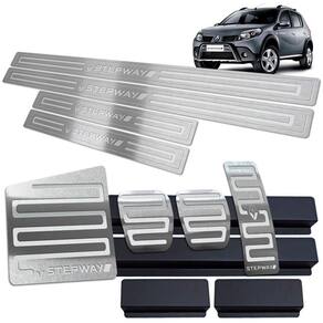 Soleira Pedaleira Descanso Sandero Stepway 2008/13 Prata BR