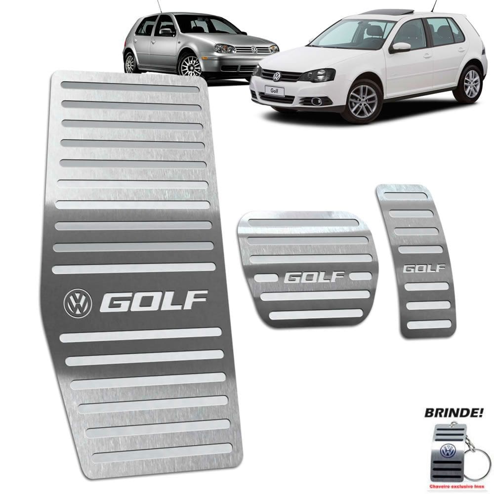 Descanso de Pé + Pedaleira Automático Prata Golf 1999 A 2013