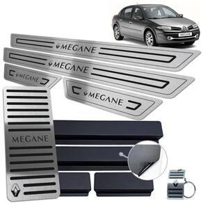 Soleira + Descanso Megane 2006 A 2011 Preto Baixo Relevo