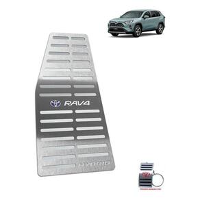 Descanso De Pé Em Aço Inox Rav4 Hybrid 2020 Prata