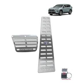 Pedaleira Automático Em Aço Inox Rav4 Hybrid 2020 Prata