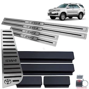 Soleira + Descanso Hilux Sw4 2012 A 2015 Preto Baixo Relevo